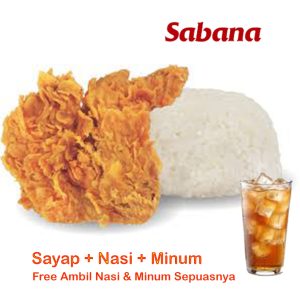 Sabana 1 Sayap + Nasi + Minum